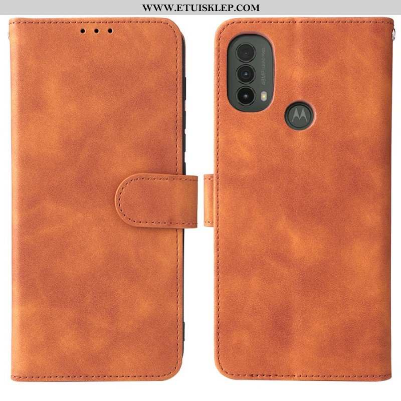 Etui Folio do Moto E40 / E30 / E20 Dotyk Skóry